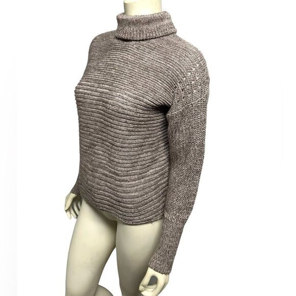 Simply Vera Vera Wang Oatmeal Turtleneck Sweater Cozy Winter Neutral Knit Chic - Picture 1 of 6